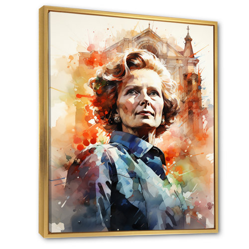 Red Barrel Studio® Leader Margaret Thatcher Portrait On Canvas Print